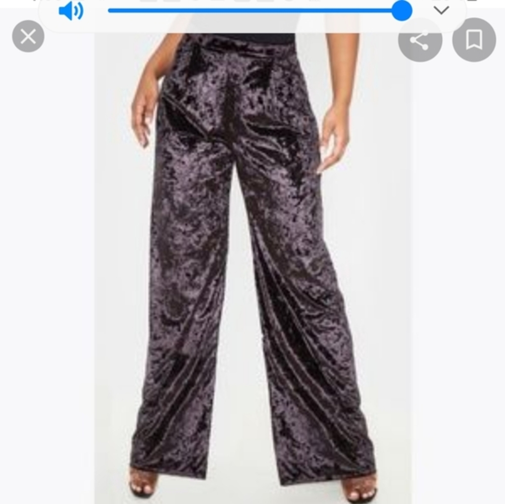 ELDRIDGE VELVET PALAZZO PANTS